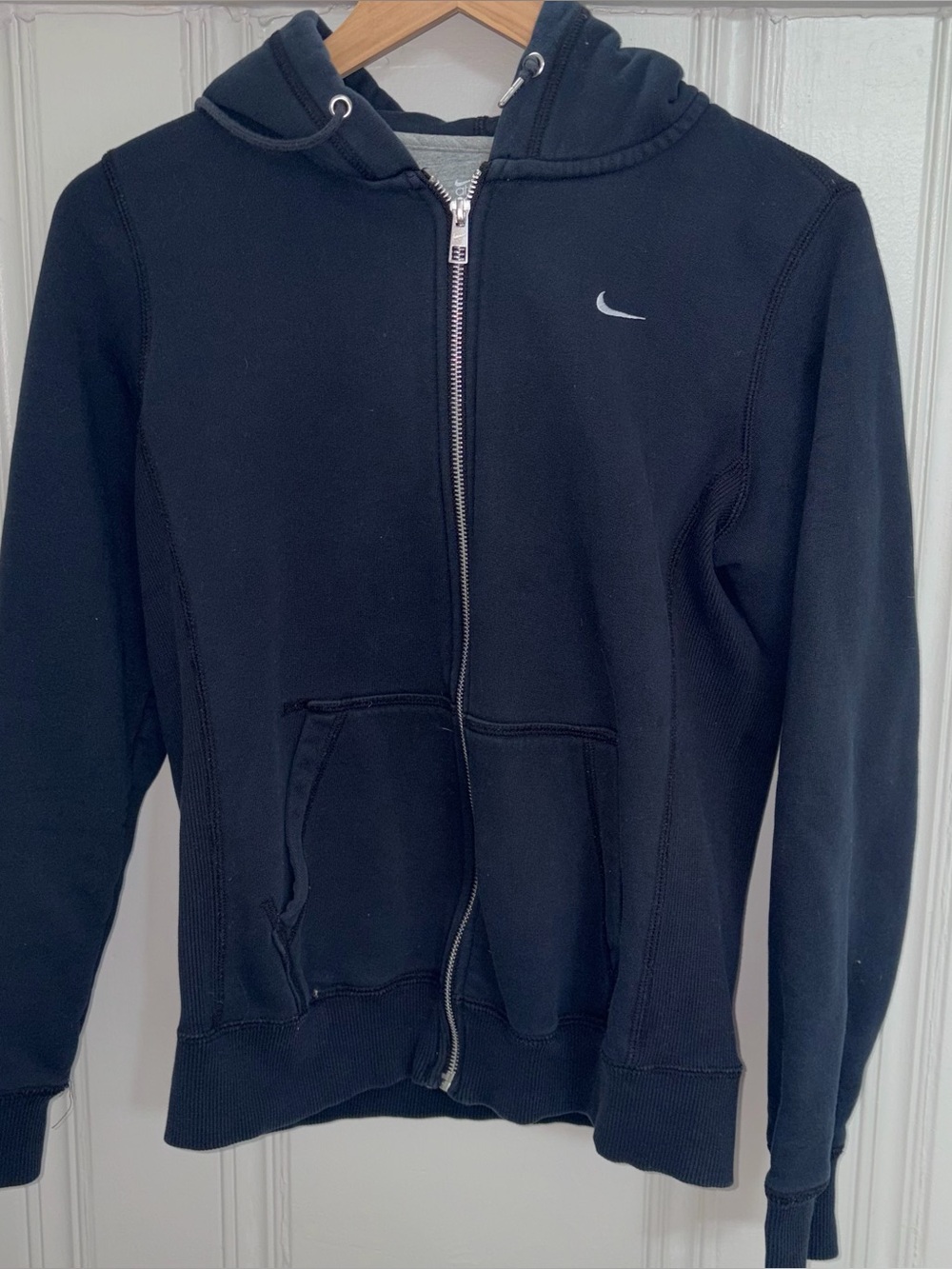 Nike The athletic department women’s medium black hooded sweatshirt fleece warm